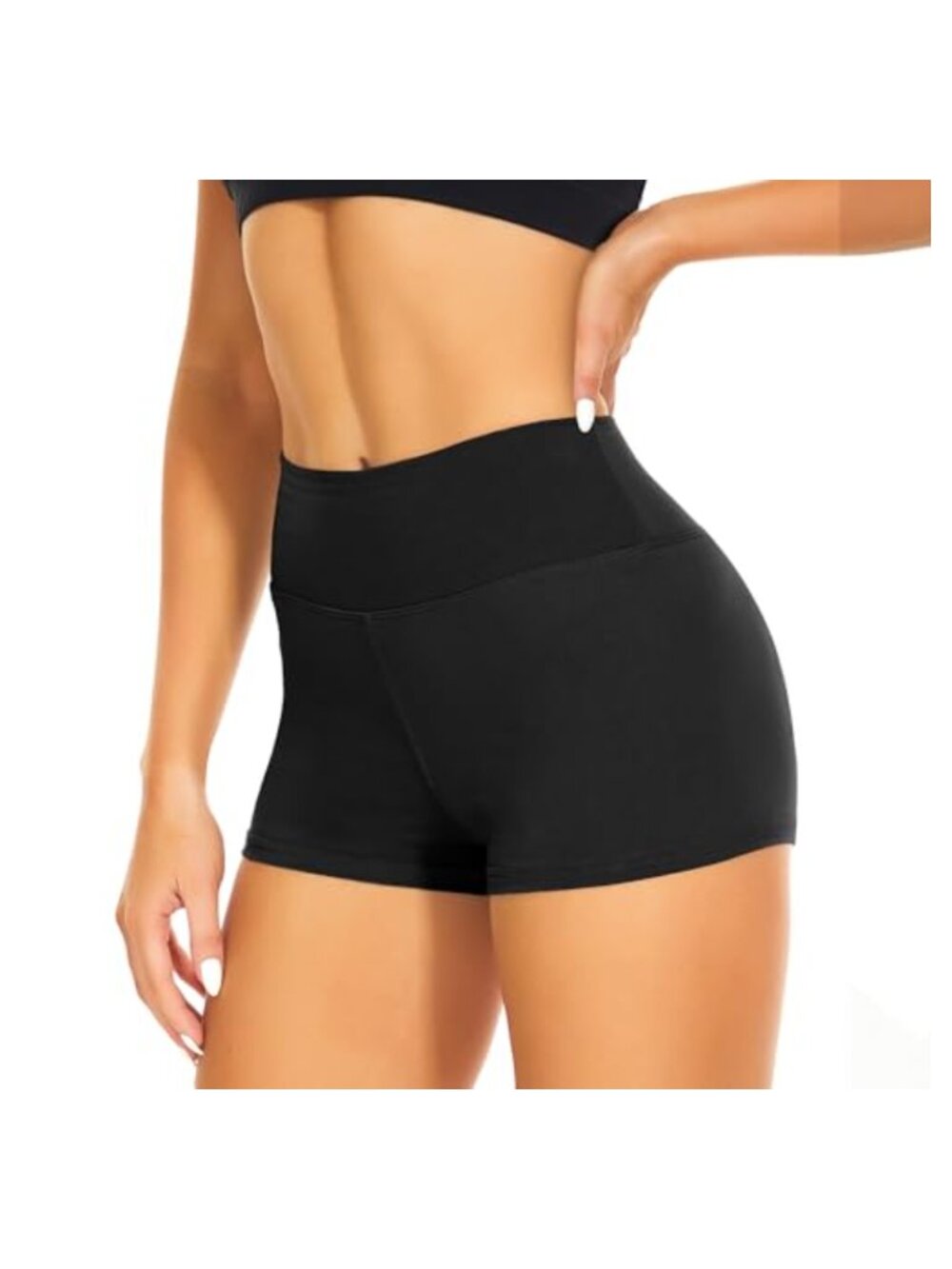 High Waisted Tummy Control Biker Shorts for Women - 3" 5" 14" Spandex Yoga Gym
